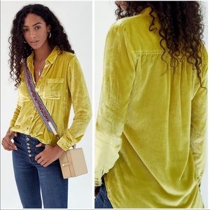 Anthropologie pilcro Mara gold top NWT 8